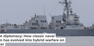 Gunboat diplomacy: How classic naval coercion has evolved into hybrid warfare on the water The USS Sampson docks at the Amador International Cruise Terminal in Panama City on Sept. 2, 2025. Daniel Gonzalez/Anadolu via Getty Images